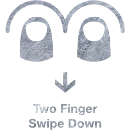 two finger swipe down 2 icon