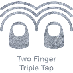 two finger triple tap 2 icon