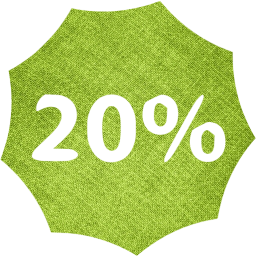 20 percent badge icon