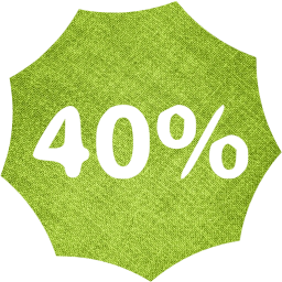 40 percent badge icon