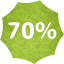 70 percent badge