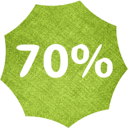 70 percent badge icon