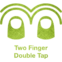 two finger double tap 2 icon