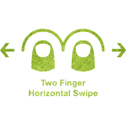 two finger horizontal swipe 2 icon