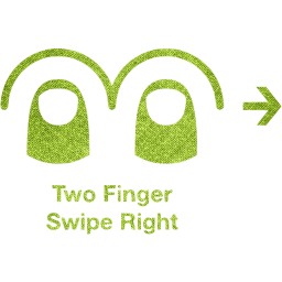 two finger swipe right 2 icon