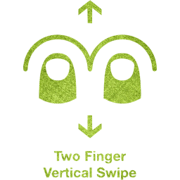 two finger vertical swipe 2 icon