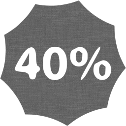 40 percent badge icon