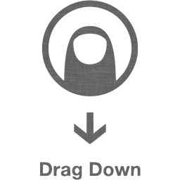 drag down 2 icon