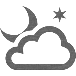 partly cloudy night icon