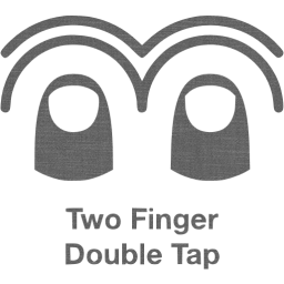 two finger double tap 2 icon