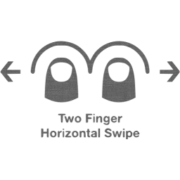 two finger horizontal swipe 2 icon