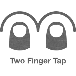 two finger tap 2 icon