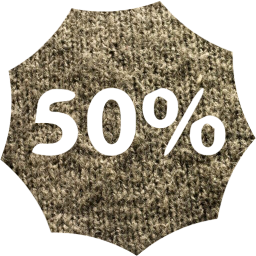 50 percent badge icon