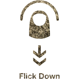 flick down 2 icon