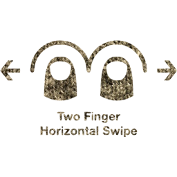 two finger horizontal swipe 2 icon