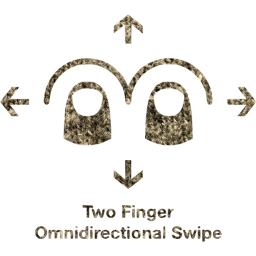 two finger omnidirectional swipe 2 icon