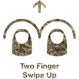 two finger swipe up 2 icon