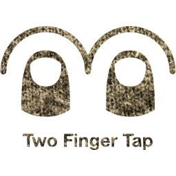 two finger tap 2 icon