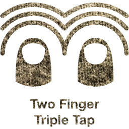 two finger triple tap 2 icon