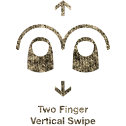 two finger vertical swipe 2 icon