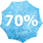 70 percent badge