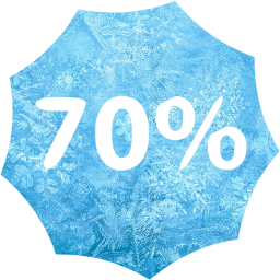 70 percent badge icon