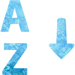alphabetical sorting icon