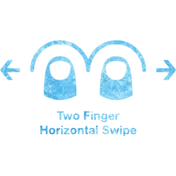 two finger horizontal swipe 2 icon