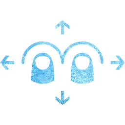 two finger omnidirectional swipe icon