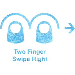 two finger swipe right 2 icon