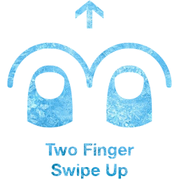 two finger swipe up 2 icon