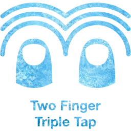 two finger triple tap 2 icon