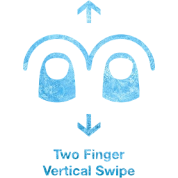 two finger vertical swipe 2 icon