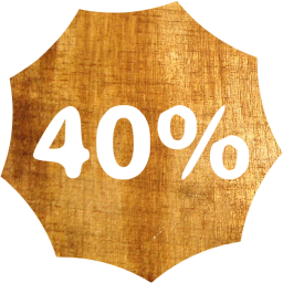 40 percent badge icon