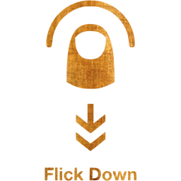 flick down 2 icon
