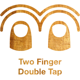two finger double tap 2 icon