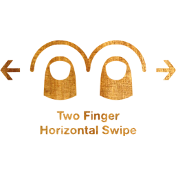 two finger horizontal swipe 2 icon