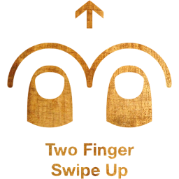 two finger swipe up 2 icon