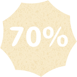 70 percent badge icon