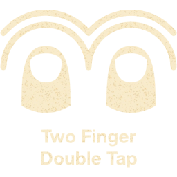 two finger double tap 2 icon