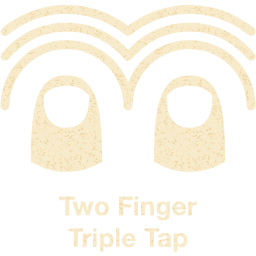 two finger triple tap 2 icon