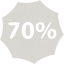 70 percent badge