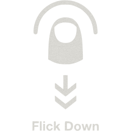 flick down 2 icon