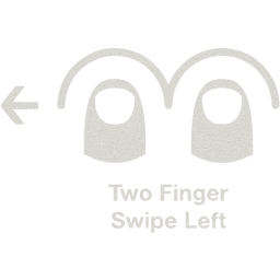 two finger swipe left 2 icon