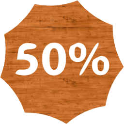 50 percent badge icon