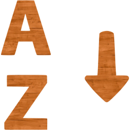 alphabetical sorting icon