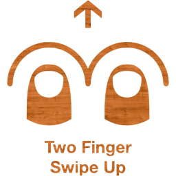 two finger swipe up 2 icon