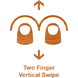 two finger vertical swipe 2 icon