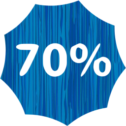 70 percent badge icon