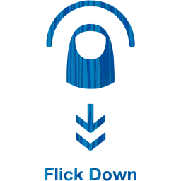 flick down 2 icon